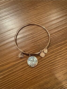 Disney Parks Alex and Ani True Love Rose Gold Bangle Bracelet